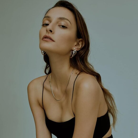 ⚡Snake Chain Herringbone Necklace For Women Gold Filled 14K Gold Silver Plated - Picture 3 of 7